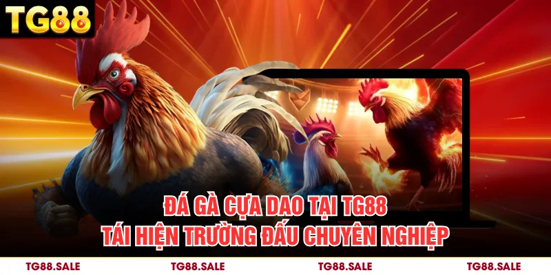 Đá gà cựa dao tại TG88 tái hiện trường đấu chuyên nghiệp