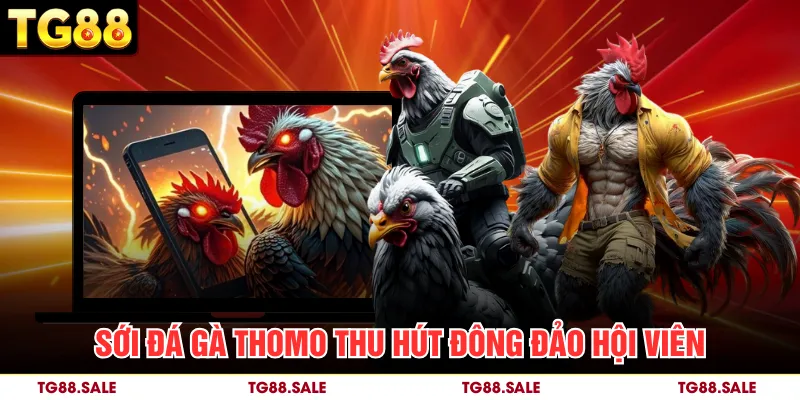 Sới đá gà Thomo thu hút đông đảo hội viên